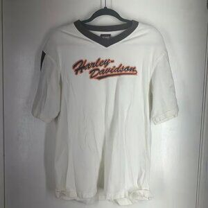 Harley Davidson Shirt Mens M Ringer Fayetteville NC Cape Fear Motorcycle Chopper